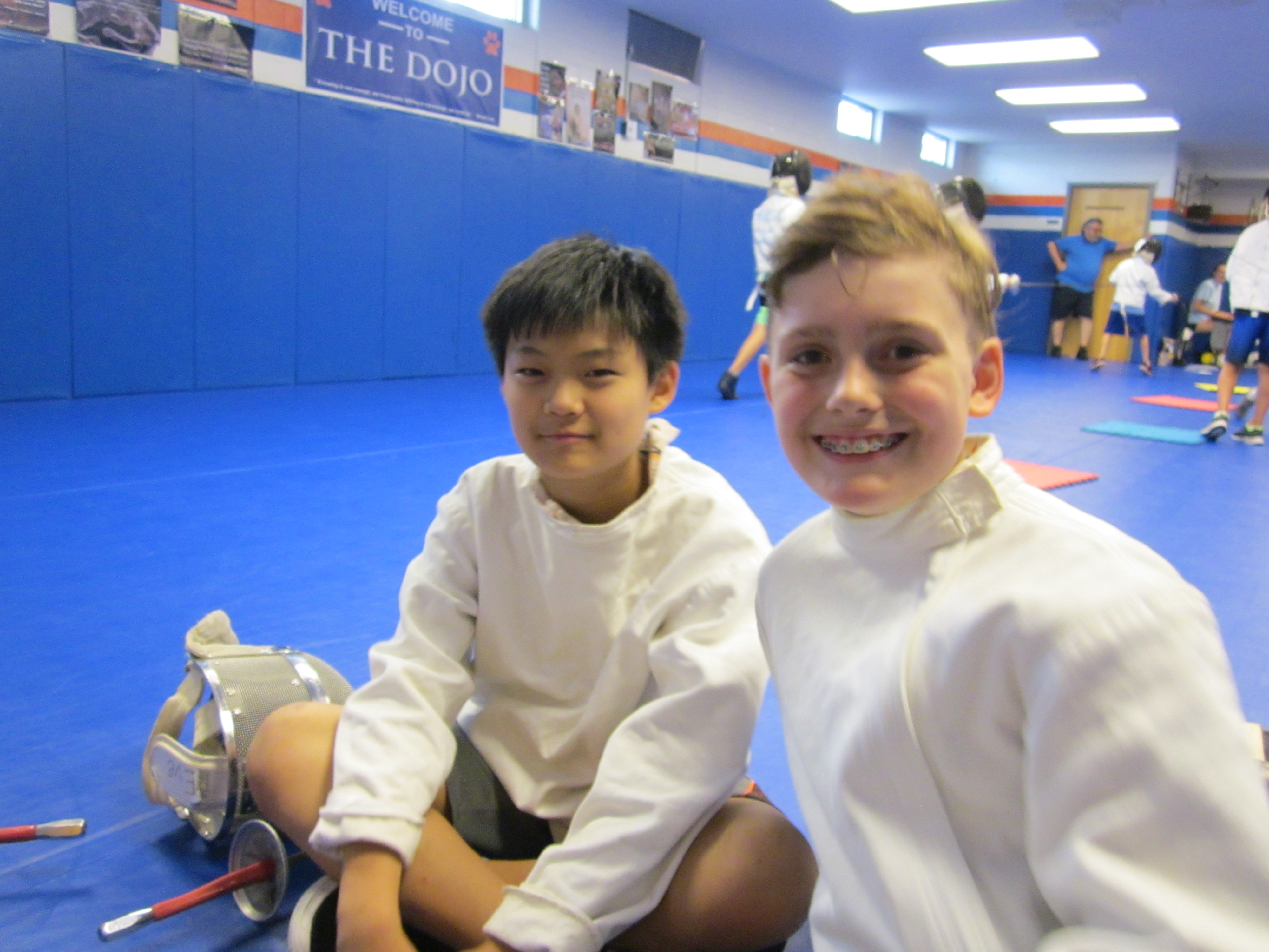 Fencing students